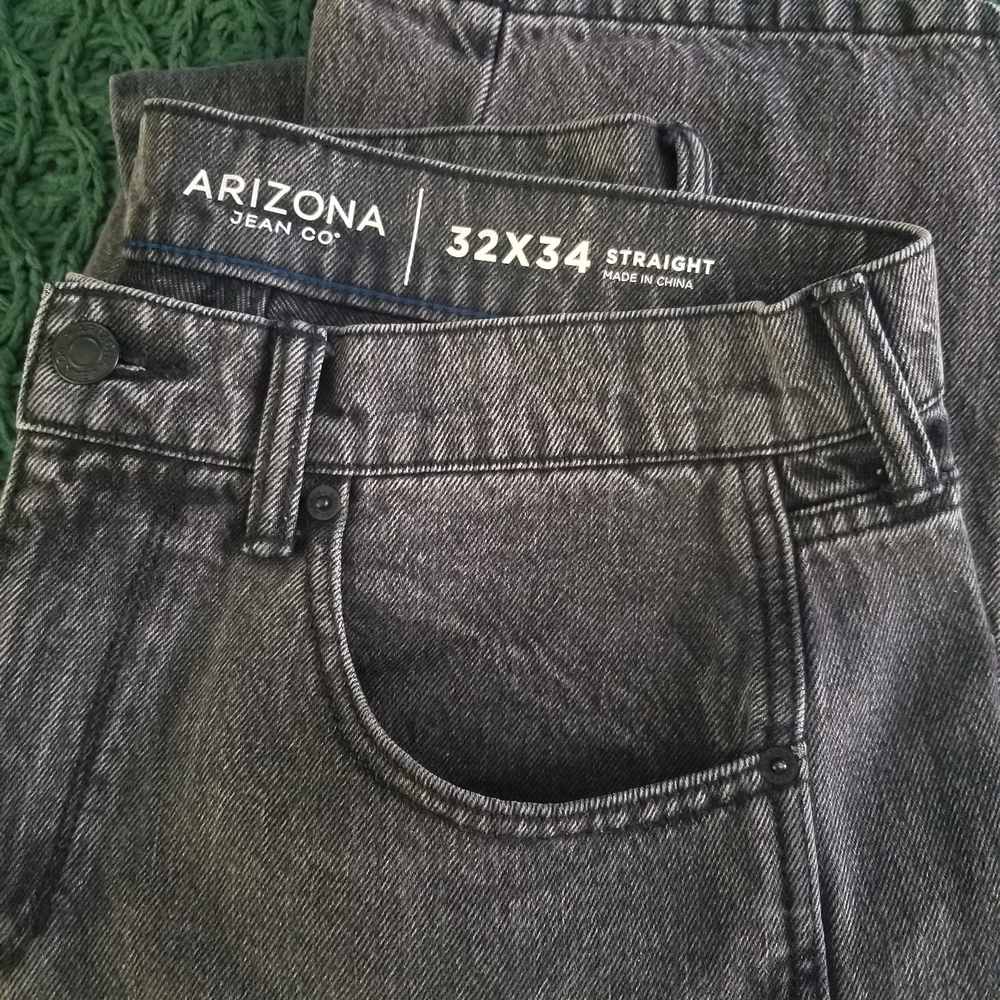 Arizona Jean Company Straight Jeans - Charcoal Gray